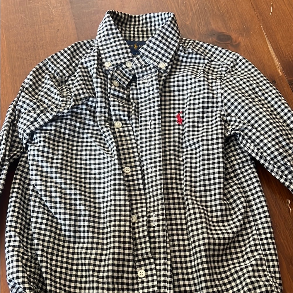 Ralph Lauren Black and White Checkered Shirt